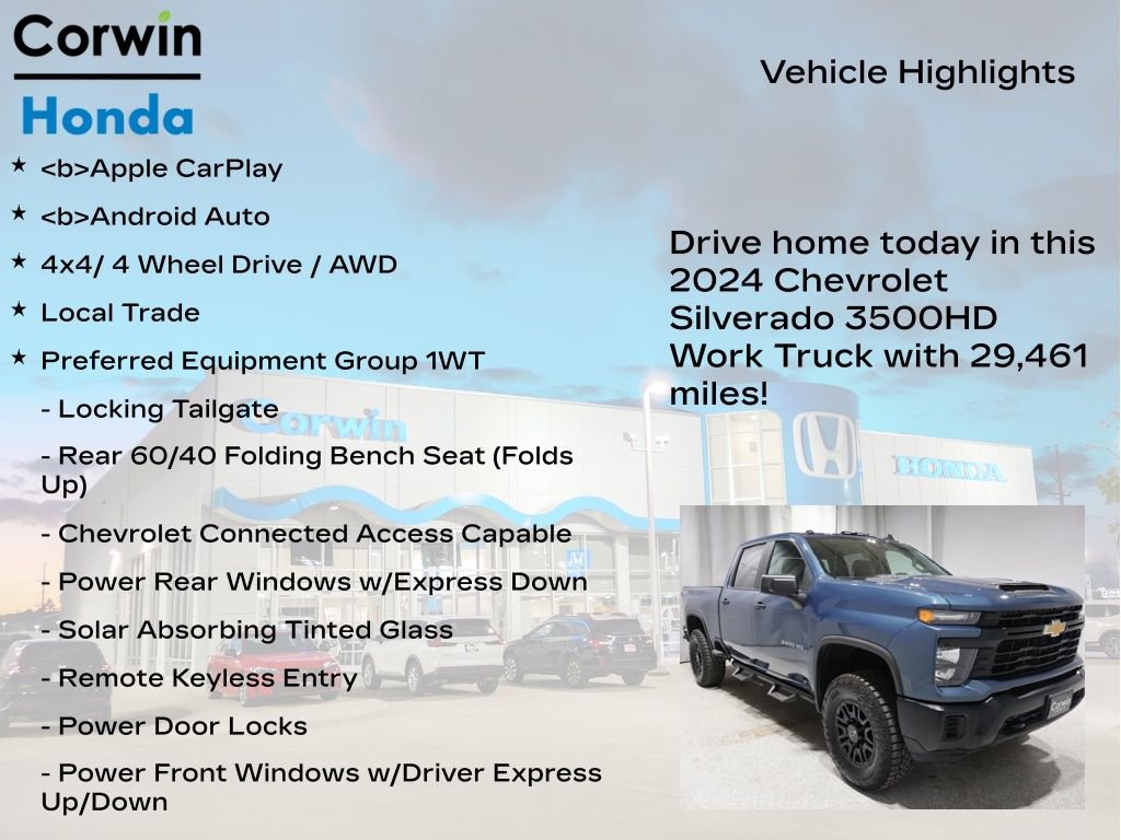 Used 2024 Chevrolet Silverado 3500 W/T w/ WT Convenience Package image 7