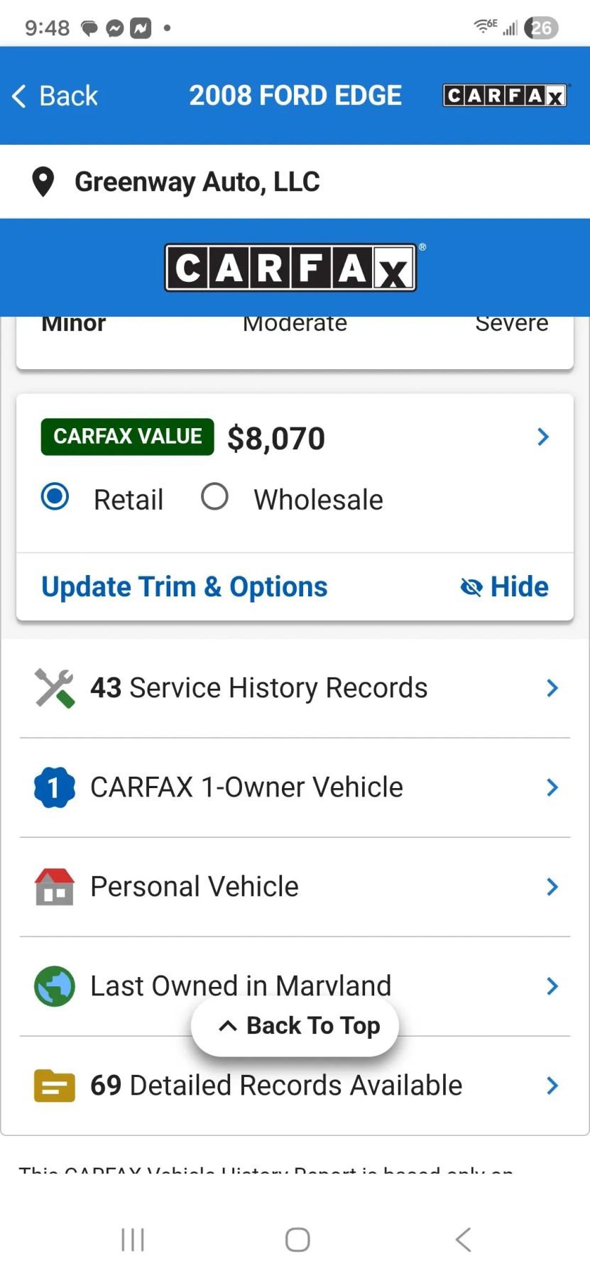 Used 2008 Ford Edge Limited AWD/4WD image 2