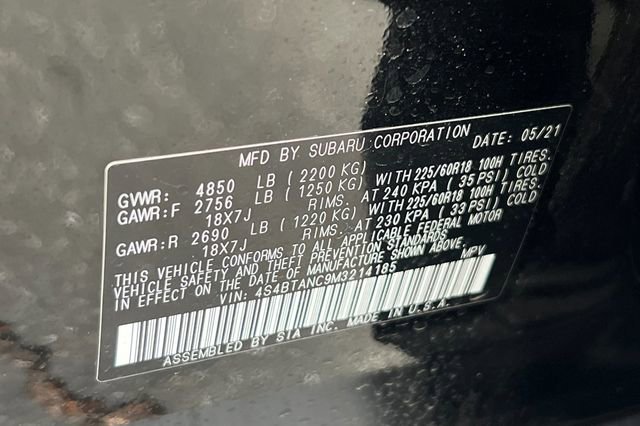 Used 2021 Subaru Outback Limited w/ Popular Package #2 image 34