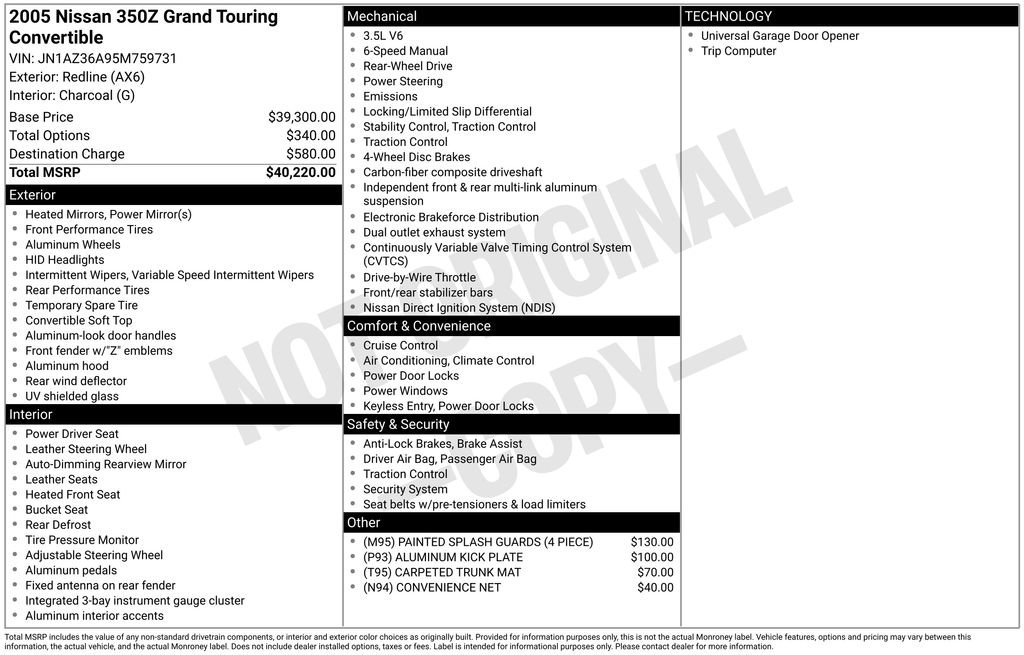 Used 2005 Nissan 350Z Grand Touring image 39