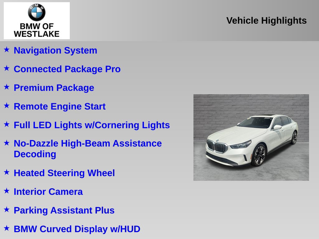 Used 2024 BMW 530i xDrive w/ Premium Package AWD/4WD image 6