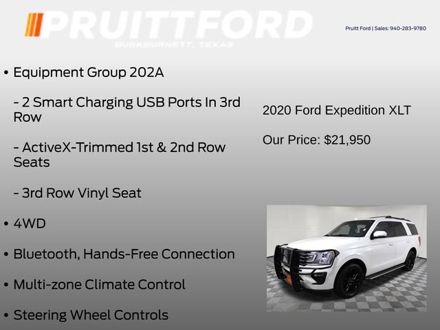 Used 2020 Ford Expedition XLT w/ Equipment Group 202A AWD/4WD image 19
