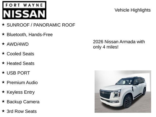 New 2026 Nissan Armada Platinum Reserve AWD/4WD image 8