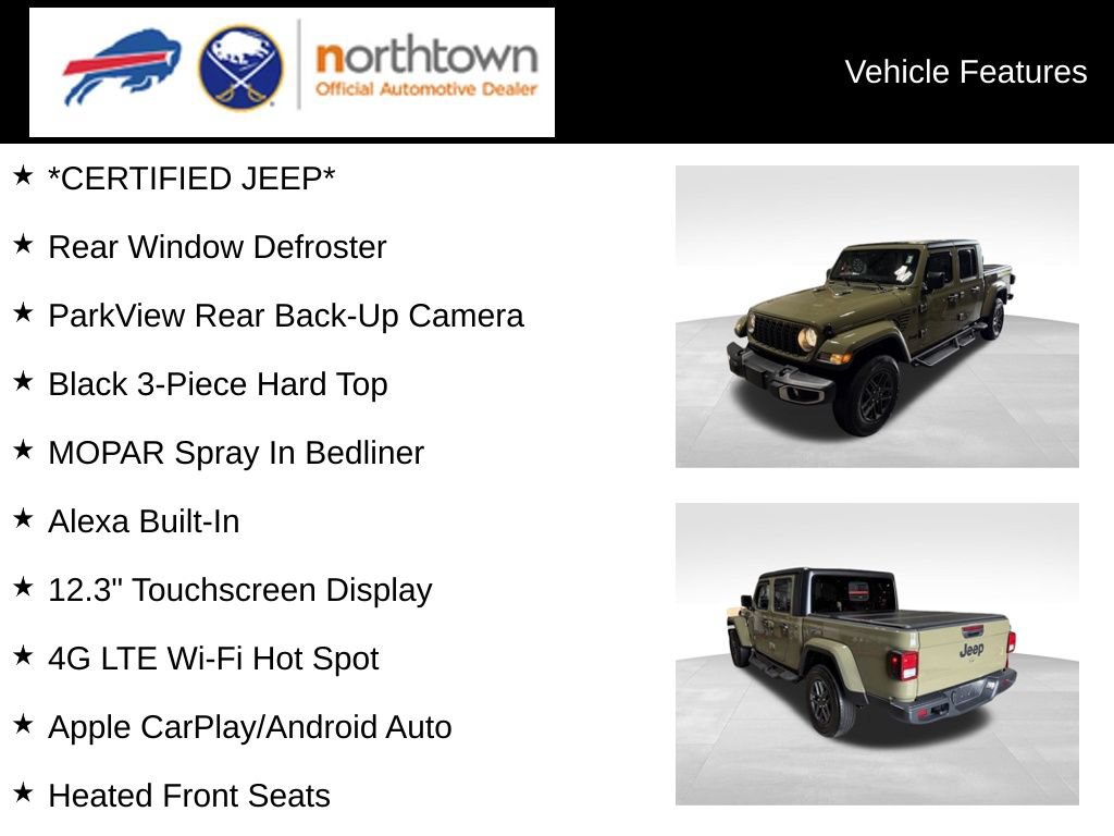 Certified 2025 Jeep Gladiator Sport AWD/4WD image 4