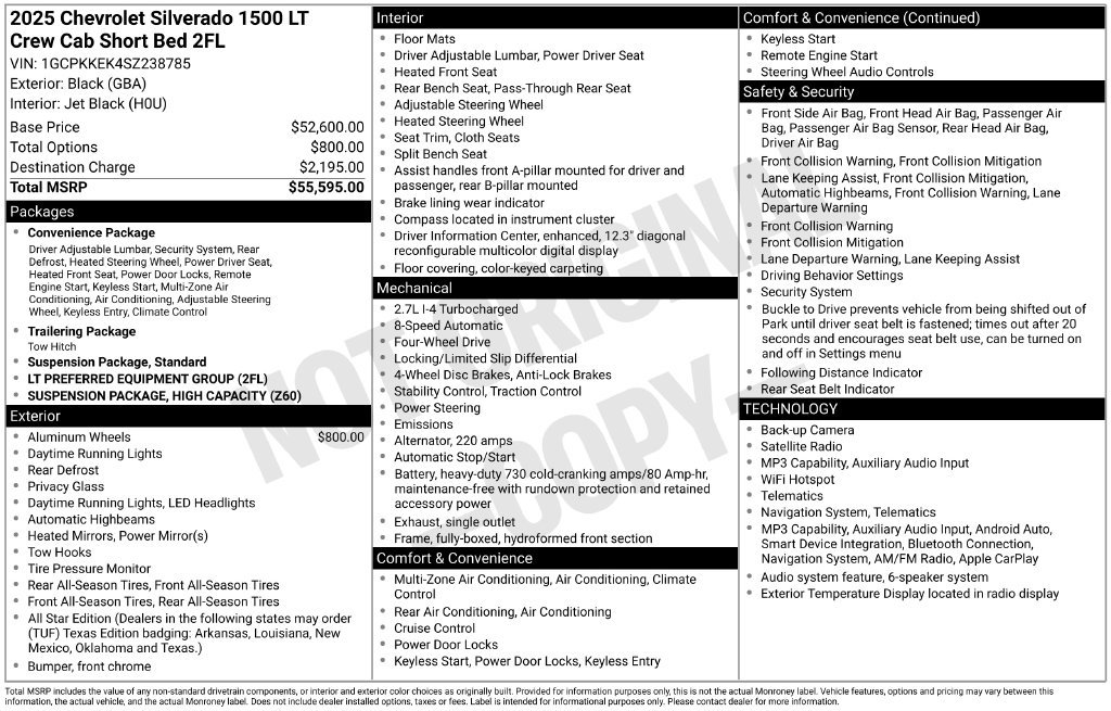 Used 2025 Chevrolet Silverado 1500 LT AWD/4WD image 34