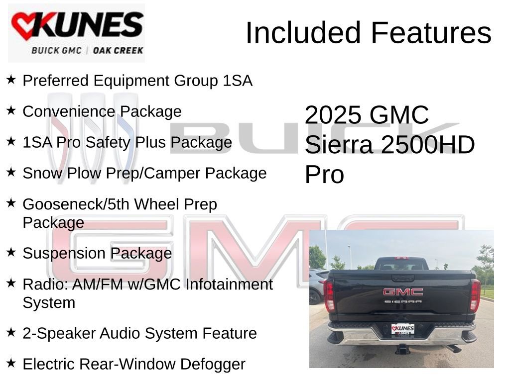 New 2025 GMC Sierra 2500 Pro w/ 1SA Pro Safety Plus Package image 2