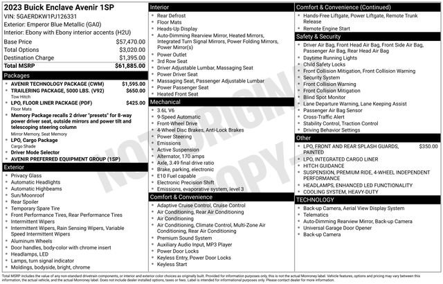 Used 2023 Buick Enclave Avenir w/ Avenir Technology Package image 29