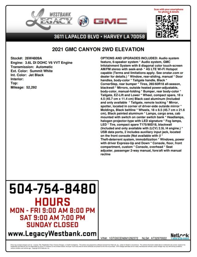Used 2021 GMC Canyon Elevation RWD image 29
