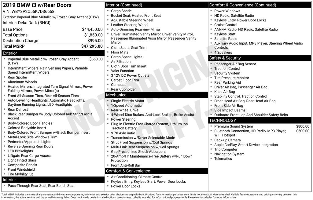 Used 2019 BMW i3 image 17
