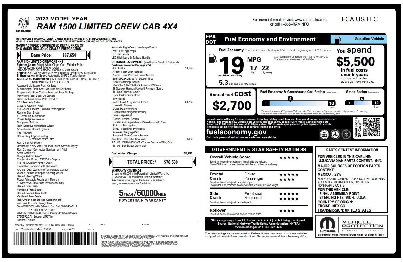Used 2023 RAM 1500 Limited AWD/4WD image 32