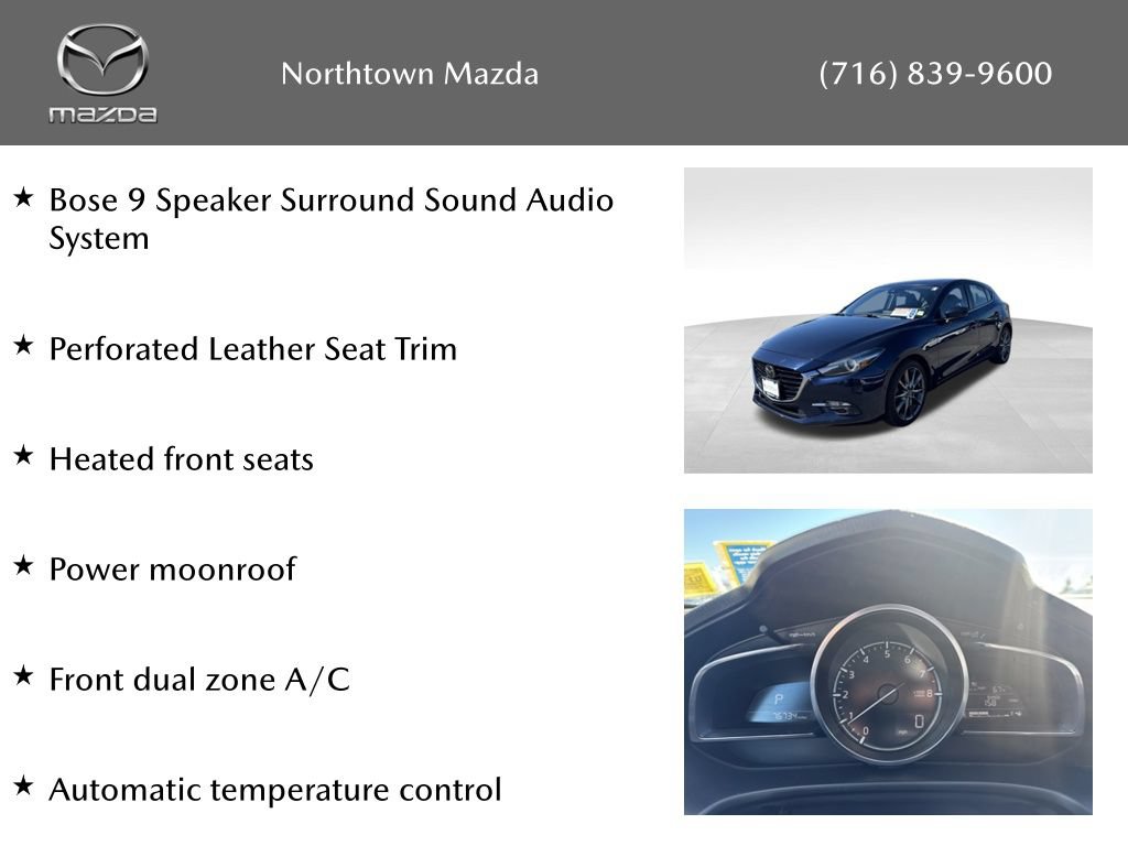 Used 2018 MAZDA MAZDA3 Grand Touring w/ Premium Equipment Package FWD image 2