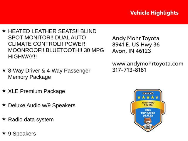 Used 2018 Toyota Avalon XLE Premium w/ All Weather Liner Package FWD image 2