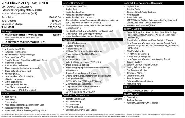 Used 2024 Chevrolet Equinox LS w/ Driver Confidence II Package image 34