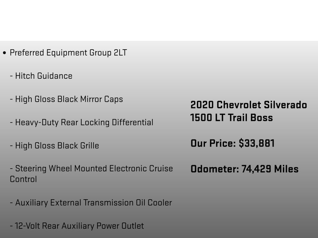 Used 2020 Chevrolet Silverado 1500 LT Trail Boss w/ Convenience Package image 18