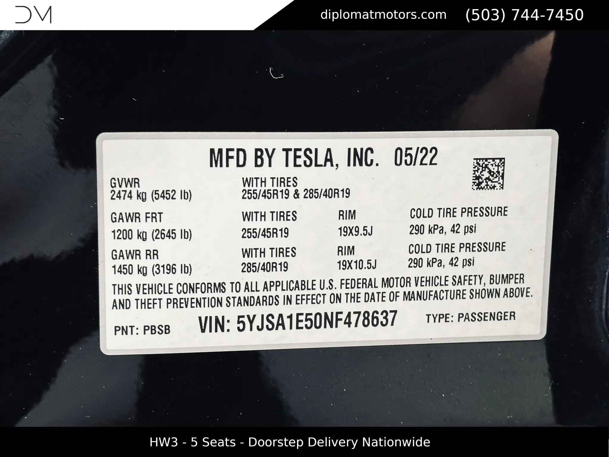 Used 2022 Tesla Model S Standard Range AWD/4WD image 46