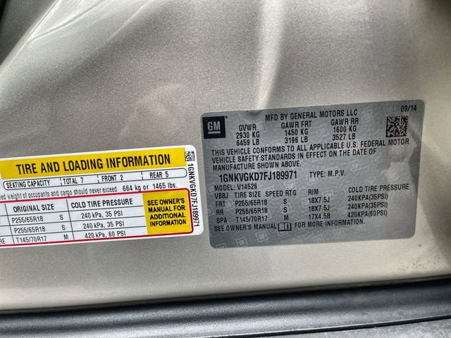 Certified 2015 Chevrolet Traverse LT w/ Traveler's Package image 35