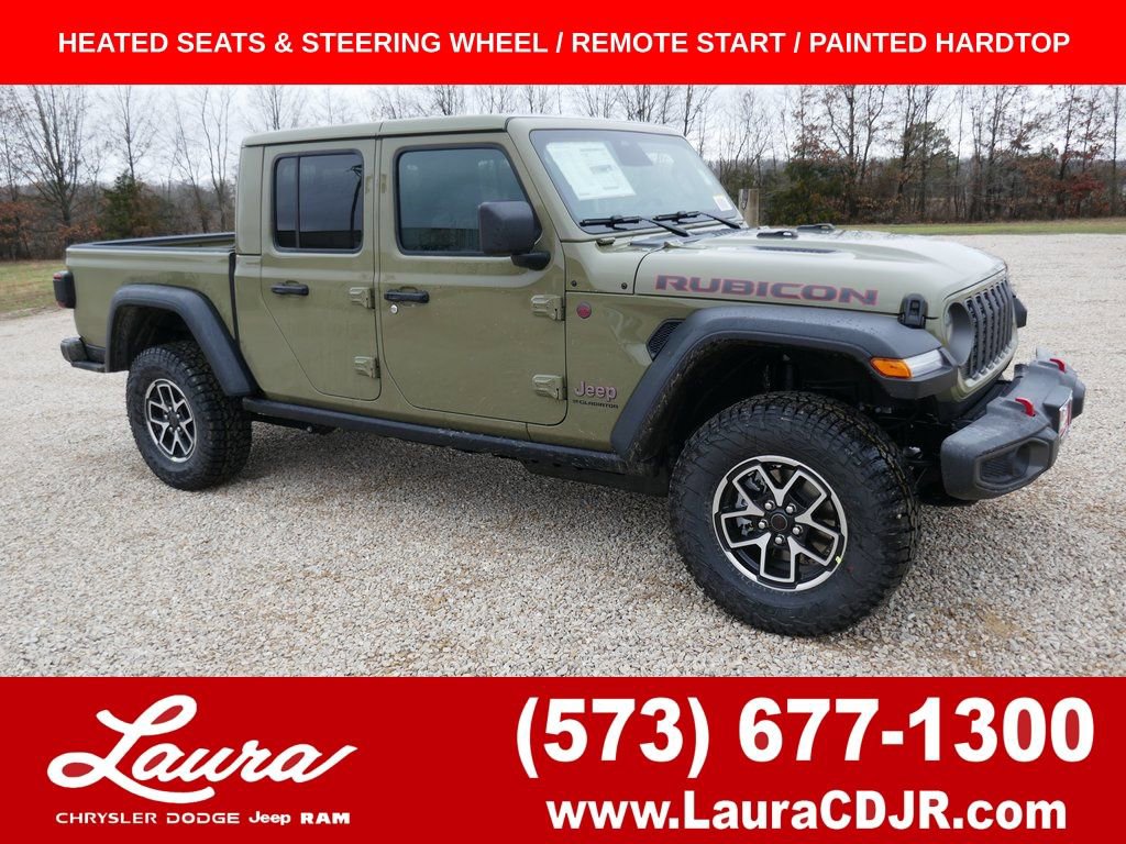 New 2026 Jeep Gladiator Rubicon w/ Steel Power Dome Hood Package
