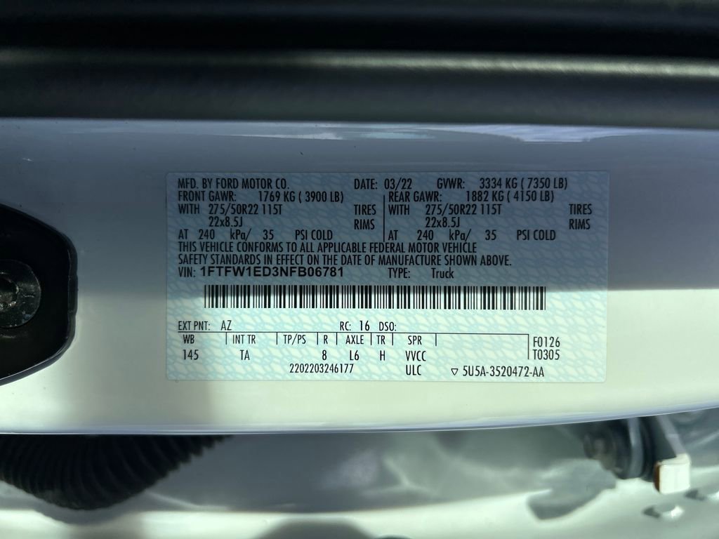 Used 2022 Ford F150 Limited image 32