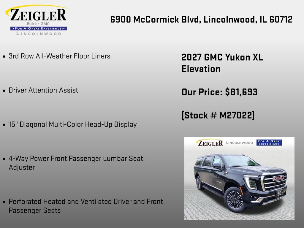 New 2027 GMC Yukon XL Elevation w/ Elevation Preferred Package AWD/4WD image 30