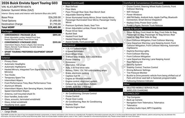 Used 2026 Buick Envista Sport Touring w/ Convenience I Package FWD image 27