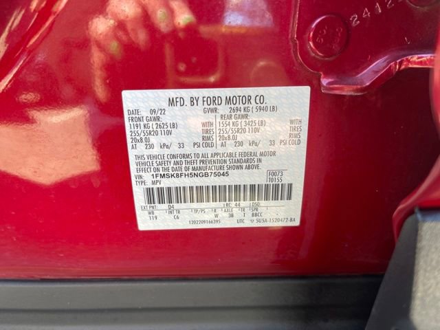 Used 2022 Ford Explorer Limited w/ Equipment Group 301A image 22