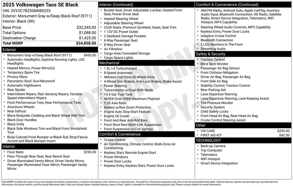 Certified 2025 Volkswagen Taos SE image 13