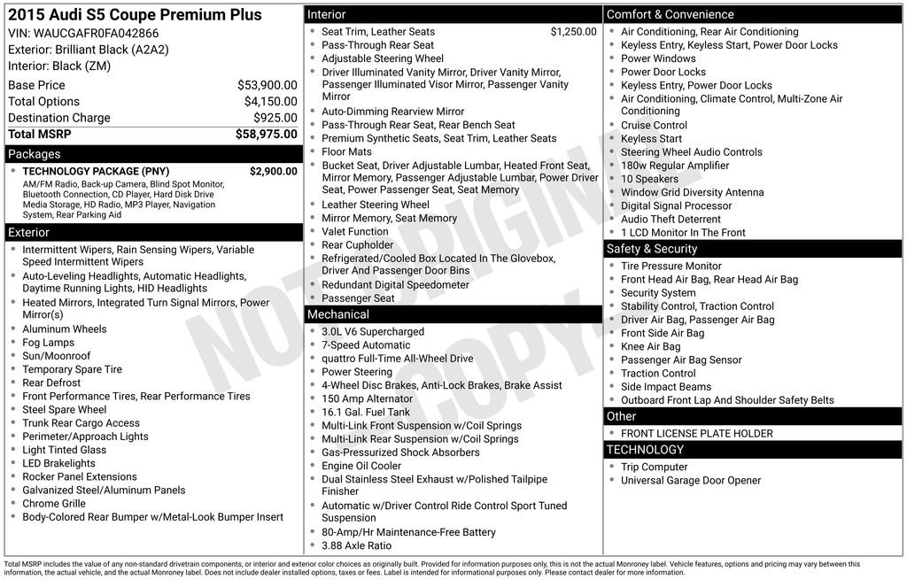 Used 2015 Audi S5 Premium Plus w/ Technology Package image 33