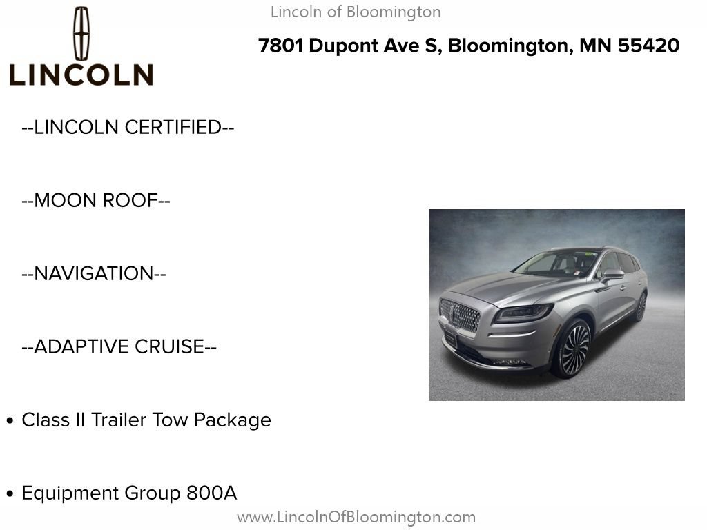 Certified 2022 Lincoln Nautilus Black Label w/ Class II Trailer Tow Package AWD/4WD image 6