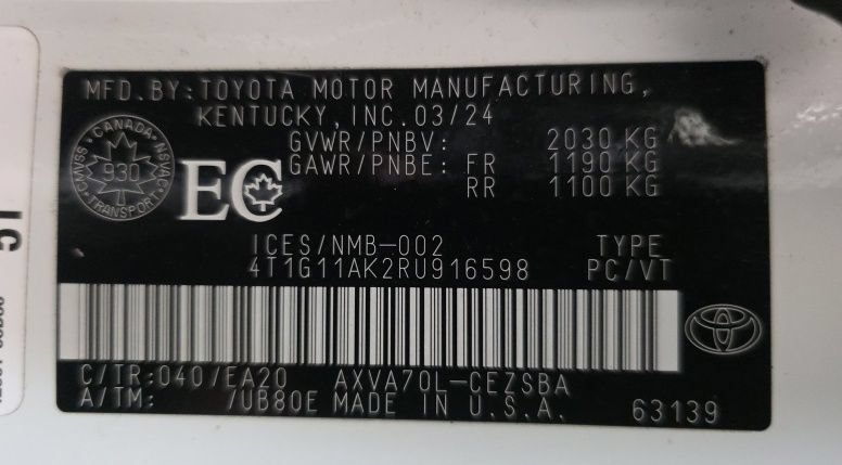Used 2024 Toyota Camry SE FWD image 9