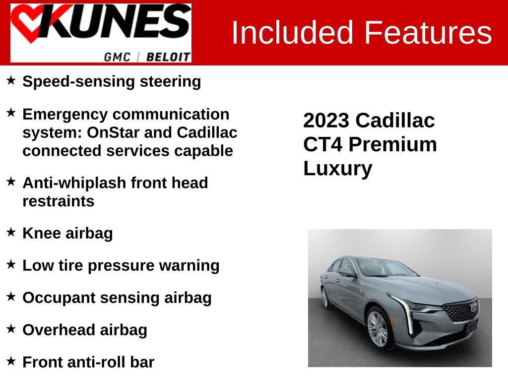 Used 2023 Cadillac CT4 Premium Luxury w/ Climate Package image 3