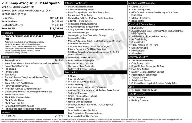 Used 2018 Jeep Wrangler Unlimited Sport S image 2