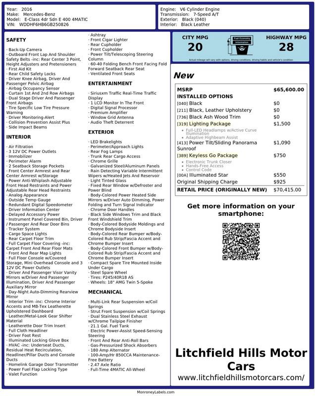 Used 2016 Mercedes-Benz E 400 4MATIC Sedan image 2