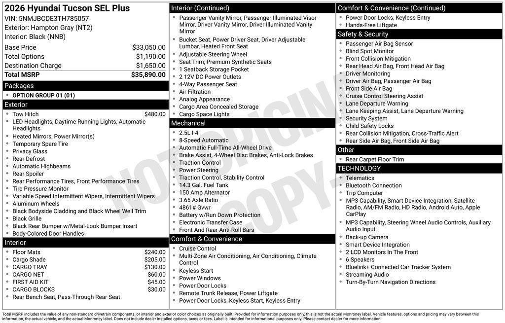New 2026 Hyundai Tucson SEL Plus AWD/4WD image 22