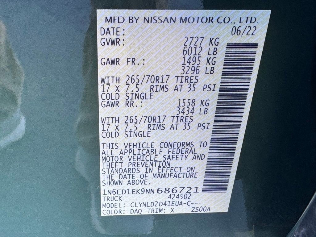 Used 2022 Nissan Frontier PRO-4X image 43