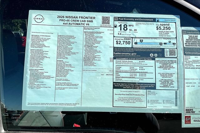 New 2026 Nissan Frontier PRO-4X w/ Pro Premium Package AWD/4WD image 14