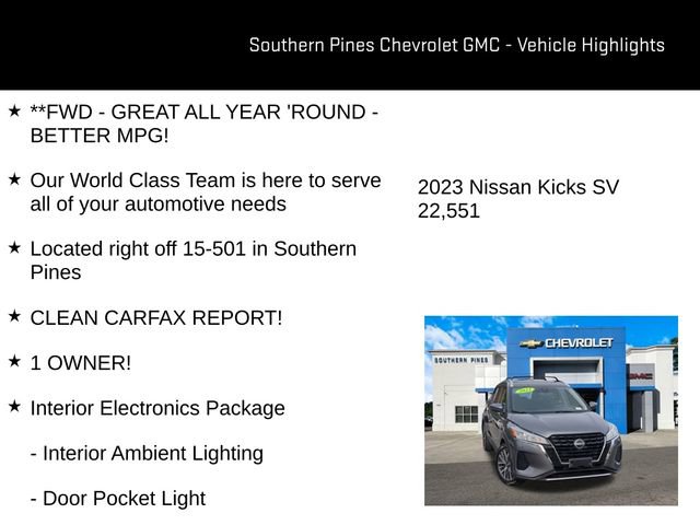 Used 2023 Nissan Kicks SV w/ Interior Electronics Package image 6