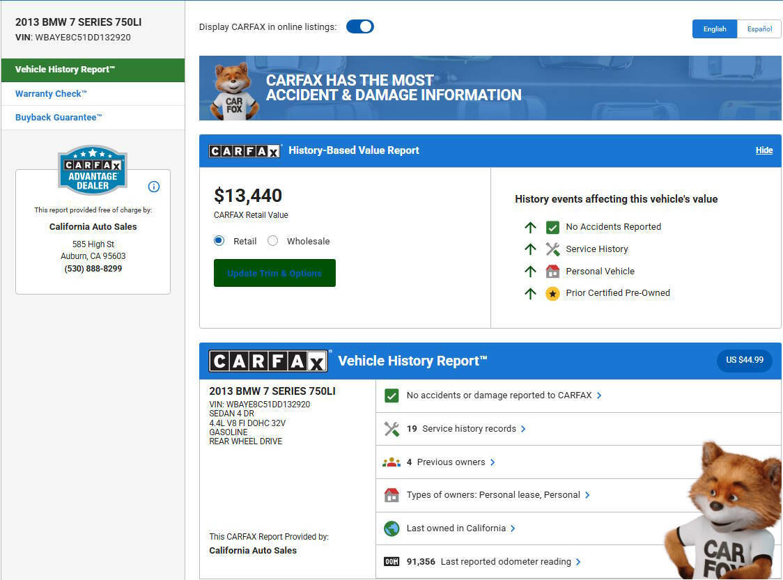 Used 2013 BMW 750Li image 2