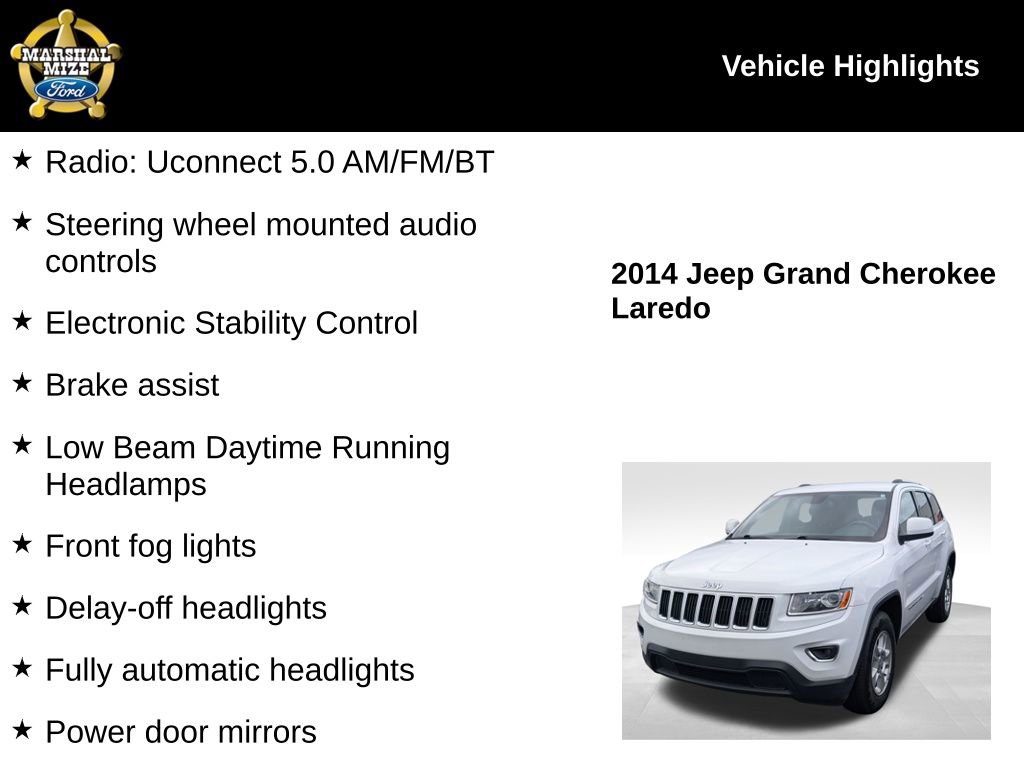 Used 2014 Jeep Grand Cherokee Laredo w/ Quick Order Package 23E AWD/4WD image 2