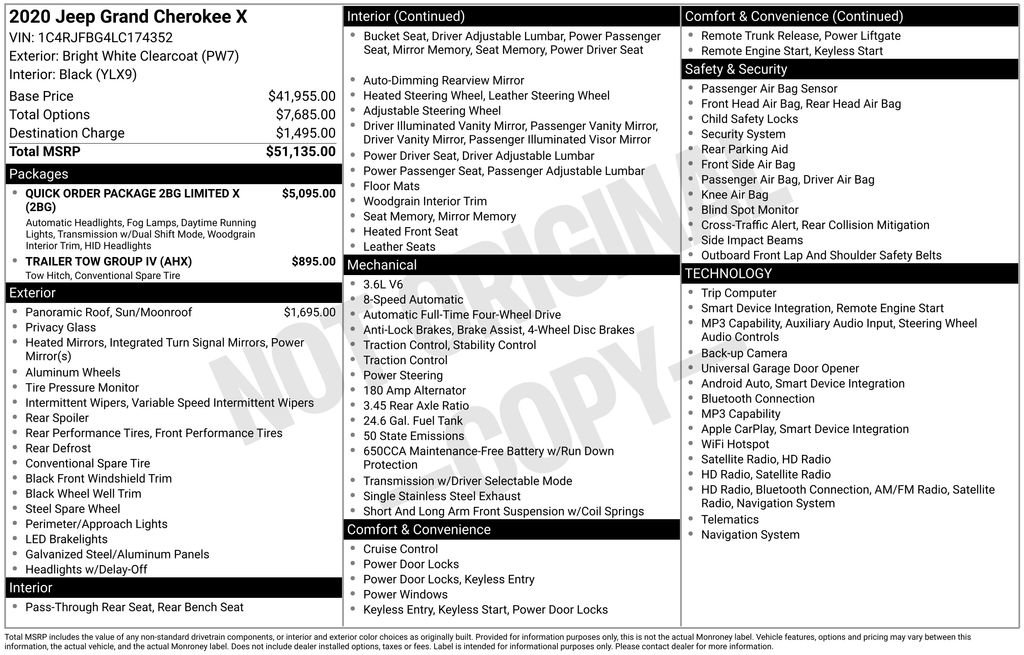 Used 2020 Jeep Grand Cherokee Limited X AWD/4WD image 4