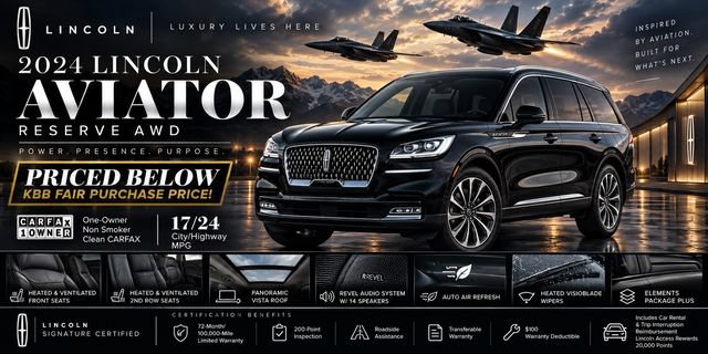 Certified 2024 Lincoln Aviator Reserve w/ Elements Package Plus AWD/4WD image 3