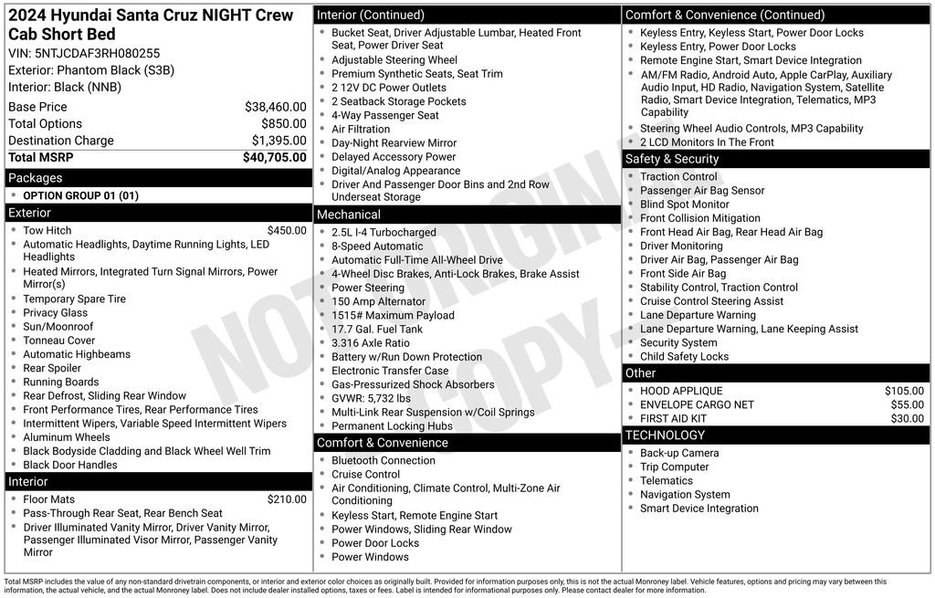 Certified 2024 Hyundai Santa Cruz Night AWD/4WD image 26
