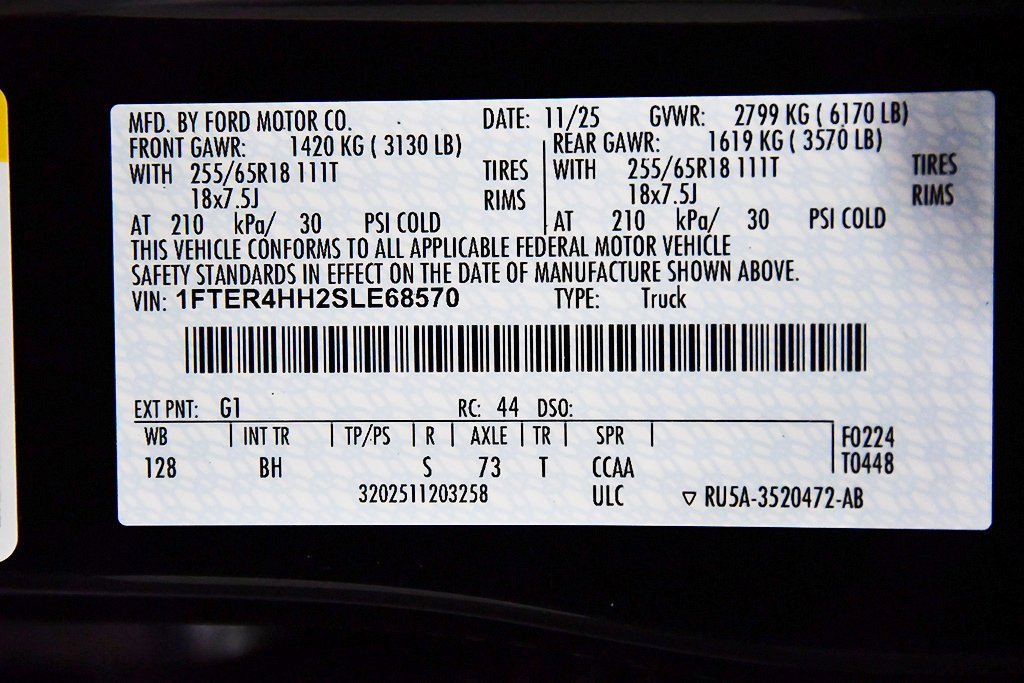 New 2025 Ford Ranger XLT w/ Equipment Group 301A High image 16