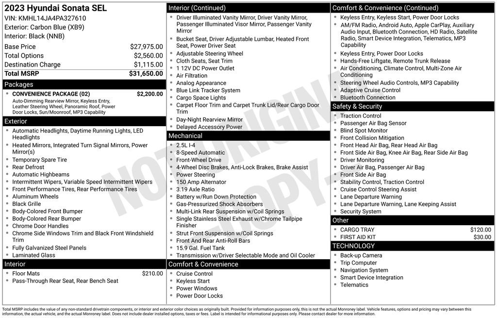 Used 2023 Hyundai Sonata SEL w/ Convenience Package image 28