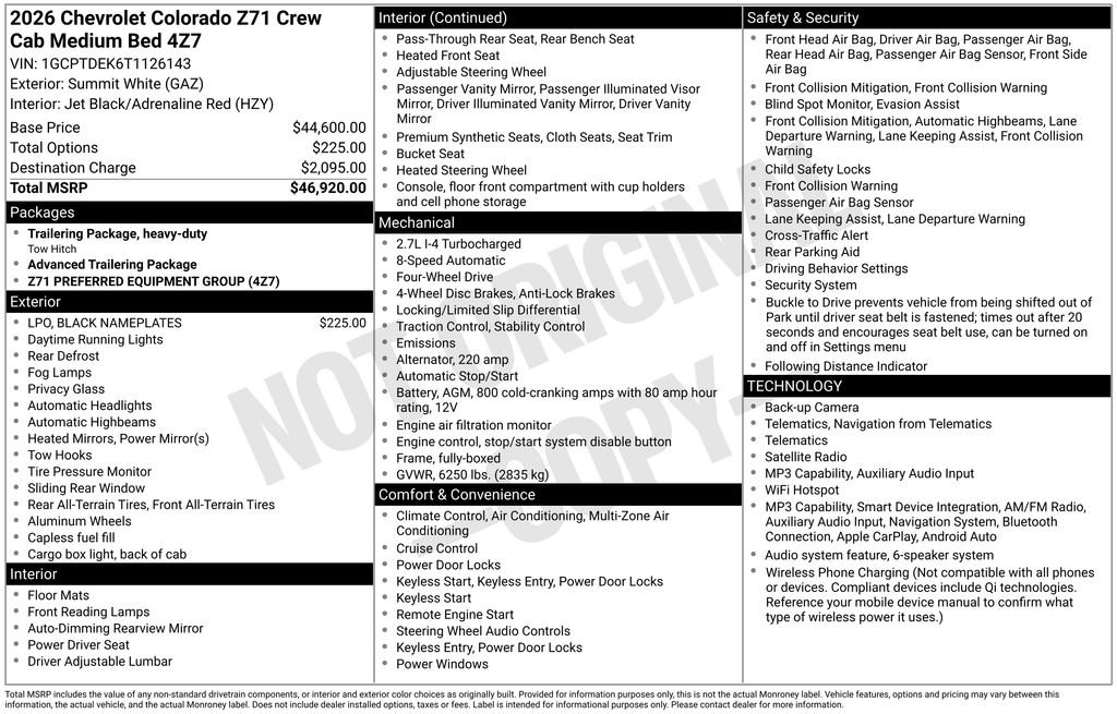 Used 2026 Chevrolet Colorado Z71 AWD/4WD image 4