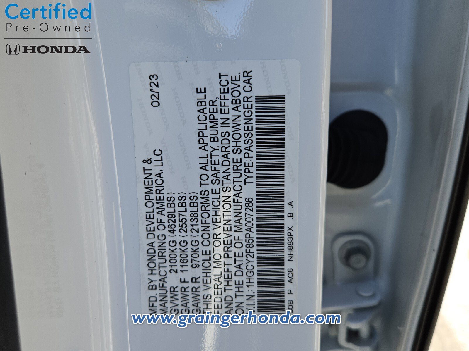 Certified 2023 Honda Accord Touring image 14