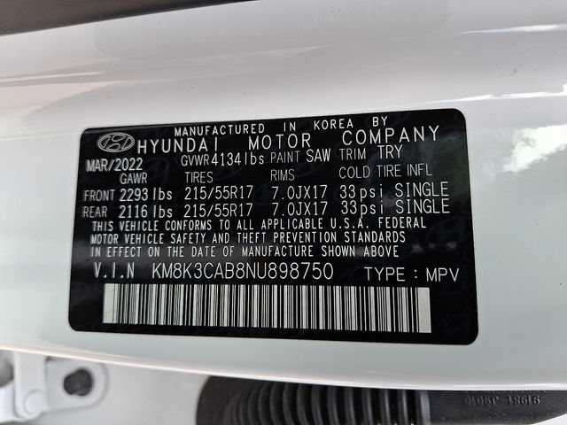 Certified 2022 Hyundai Kona SEL w/ Convenience Package AWD/4WD image 27