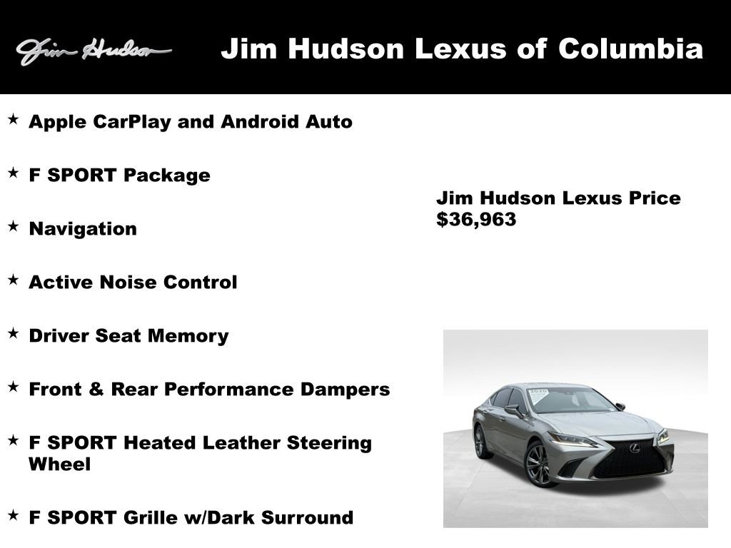 Certified 2020 Lexus ES 350 F Sport w/ Accessory Package 2 image 4