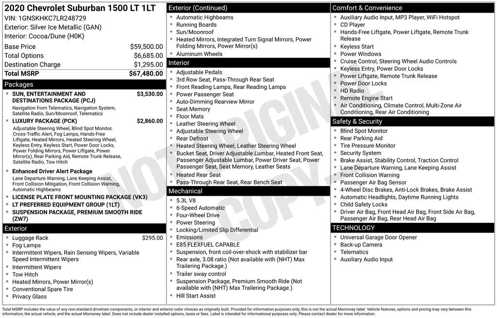 Used 2020 Chevrolet Suburban LT image 5