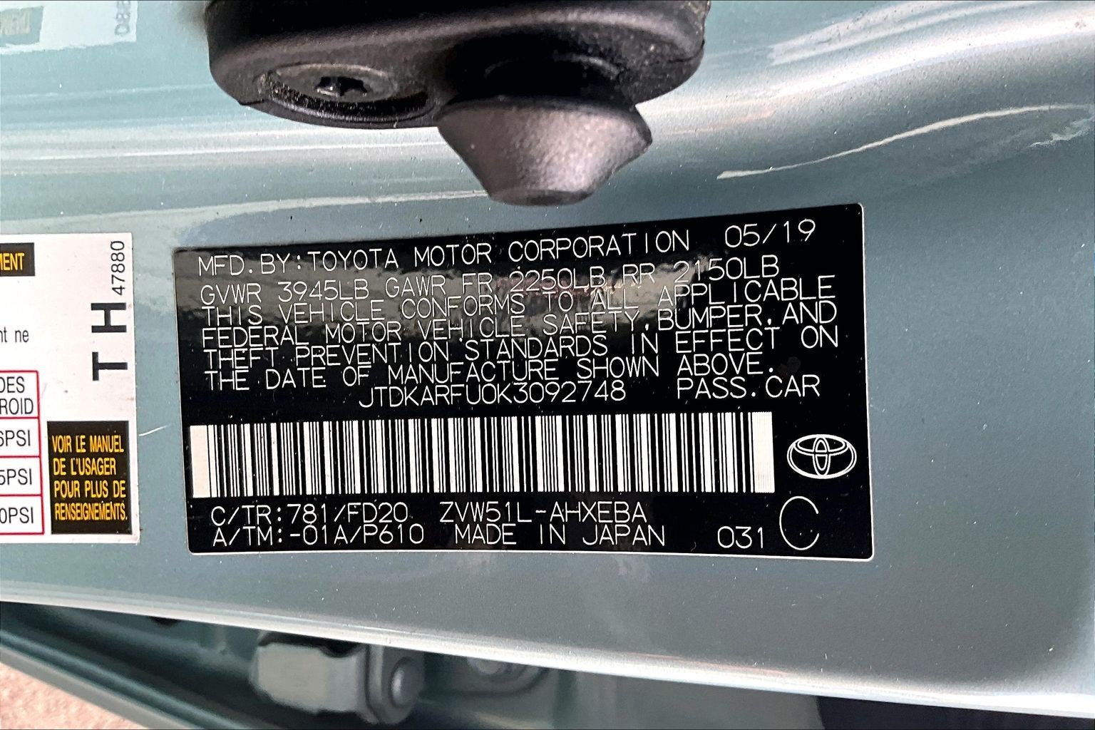Used 2019 Toyota Prius LE FWD image 28