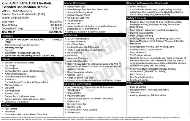 Used 2026 GMC Sierra 1500 Elevation image 6